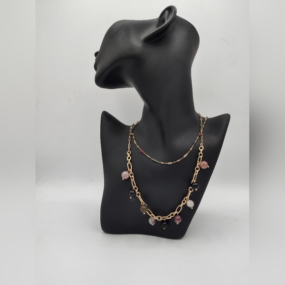 Milly Jewelry - Milly Goldtone And Colored Bead Layered Necklace Set EUC